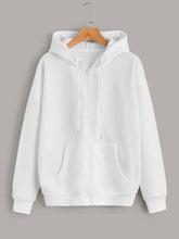 White plain zipper